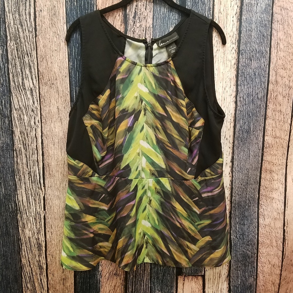 Lane Bryant Peplum Print Top